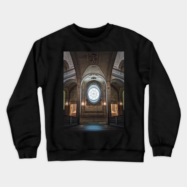 Louvre Palace symmetric architectural details Crewneck Sweatshirt by psychoshadow